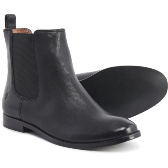 NWT FRYE Leather Anna Chelsea Boots in Black - Picture 2 of 6